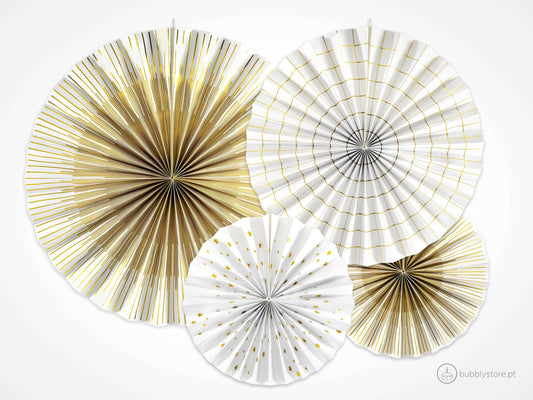 White and Gold Rosettes