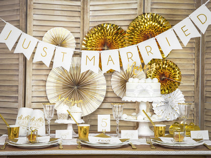White and Gold Rosettes