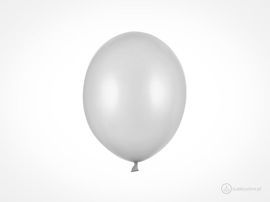 Metallic Silver Balloons (23cm)