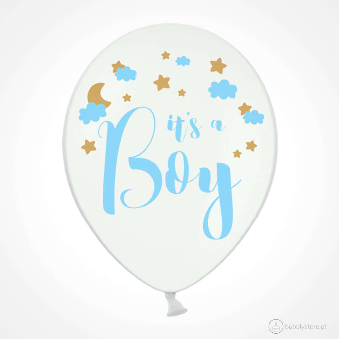 Blue w/ Gold It's a Boy Balloons