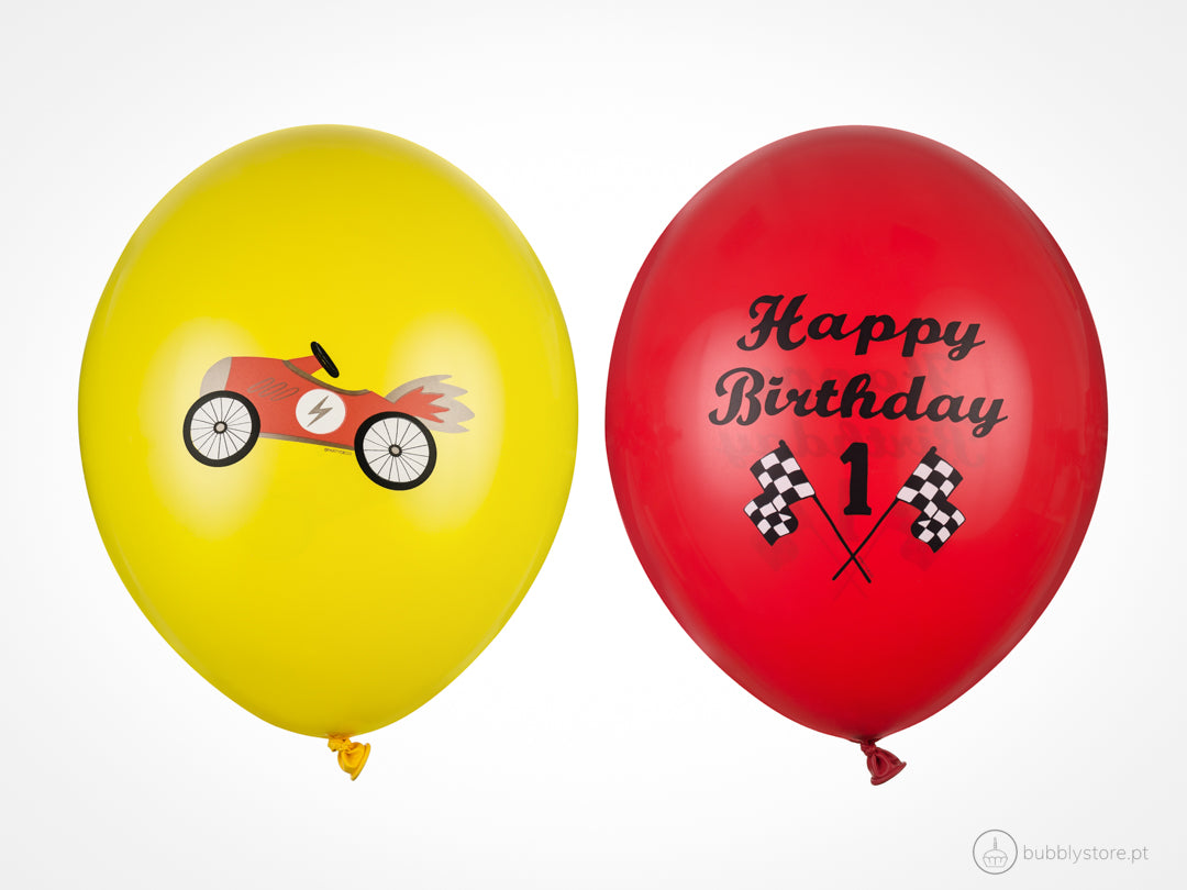 Balloons Set Birthday Race Theme