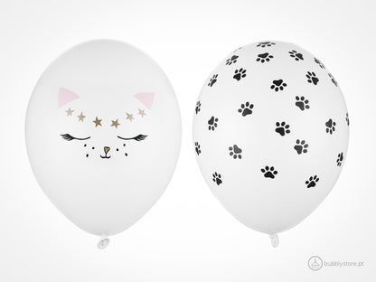 Kit de dois balões de látex, com 30 cm de diâmetro. Aptos para enchimento com hélio.