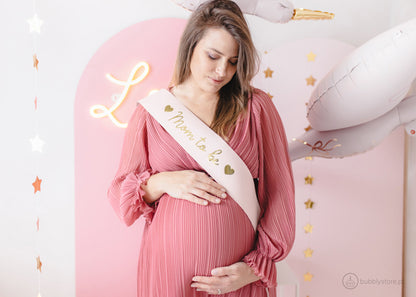Pancarta rosa para ser mamá