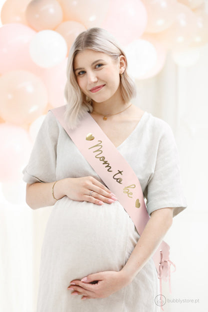 Pancarta rosa para ser mamá