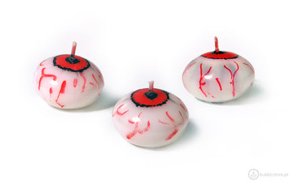 Vela em forma de olho para decoração de festa de Halloween, com 4 cm..
Cada embalagem contém 1 unidade.