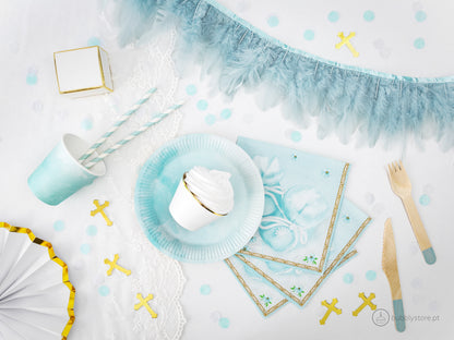 blue cutlery
