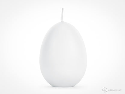 Vela em forma de ovo da Páscoa, com altura de 10cm.
Cada embalagem contém 1 unidade.