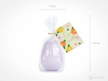 Vela de huevo de Pascua lila