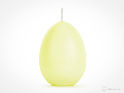 Vela em forma de ovo da Páscoa, com altura de 10cm.
Cada embalagem contém 1 unidade.