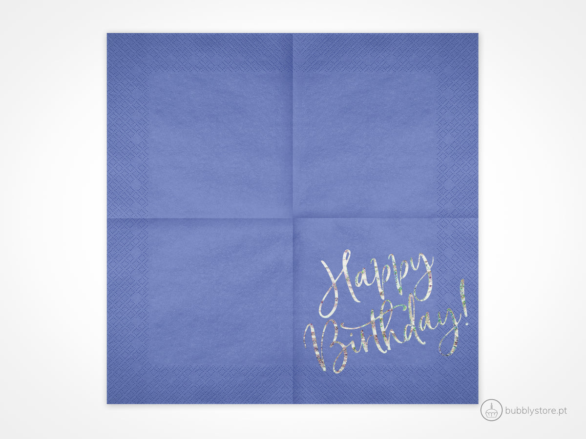 Guardanapos Happy Birthday Azul
