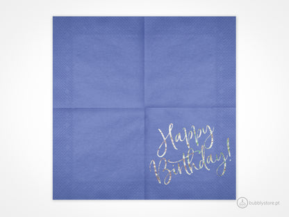 Guardanapos Happy Birthday Azul