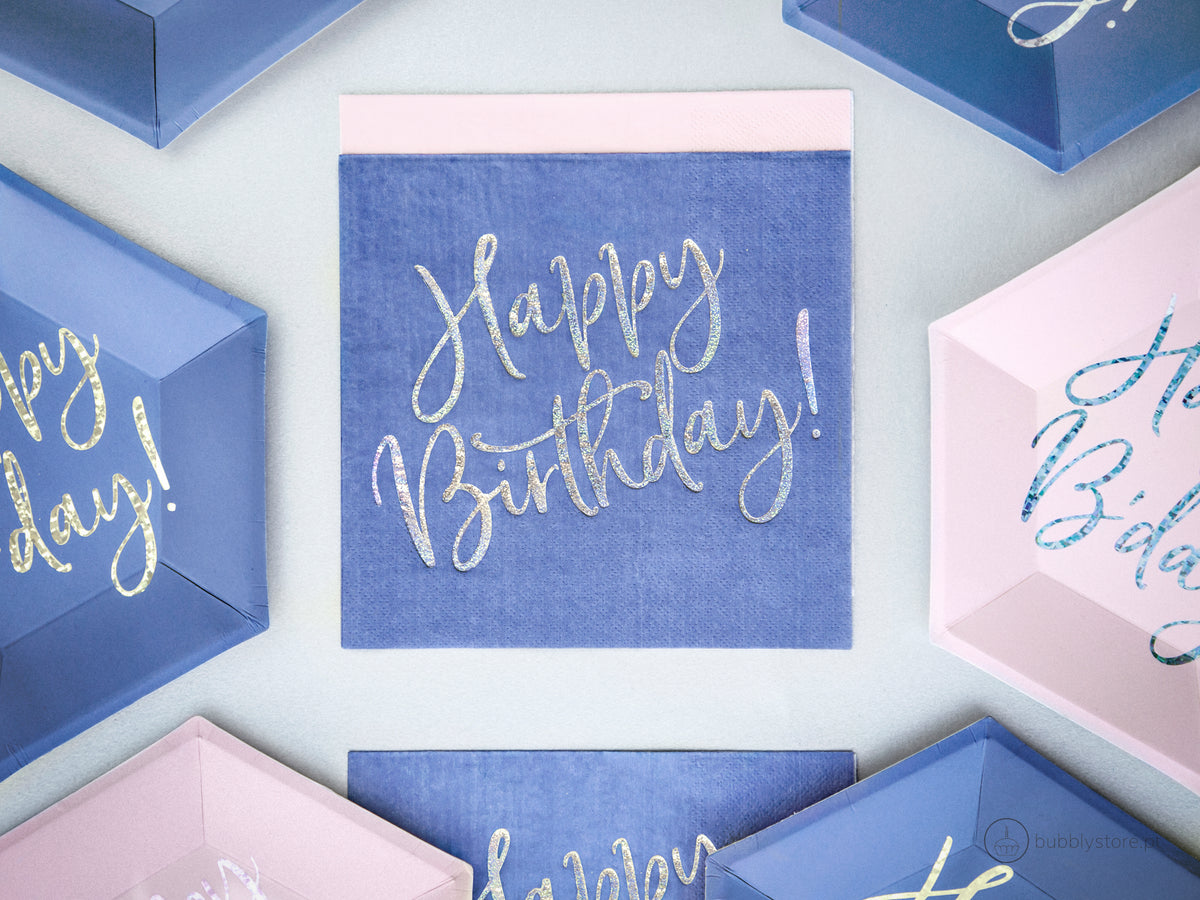 Guardanapos Happy Birthday Azul