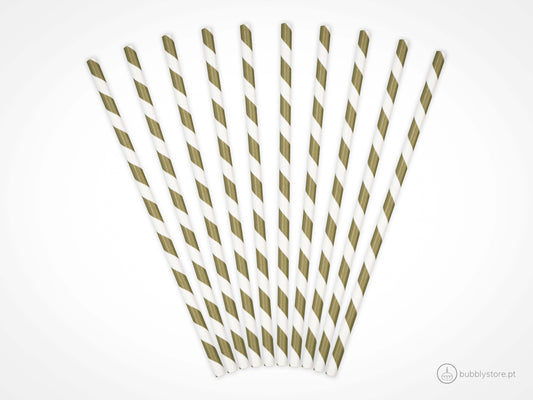 Golden Straws Shiny Stripes