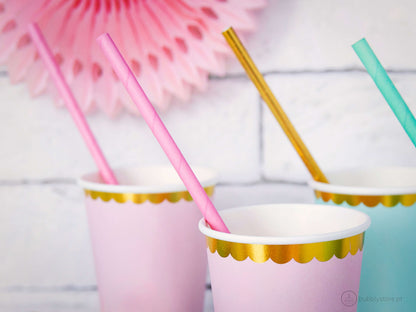 light pink straws