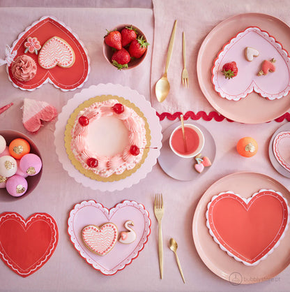 Heart Plates (25.4 x 22.9 cm) (Pack of 8)