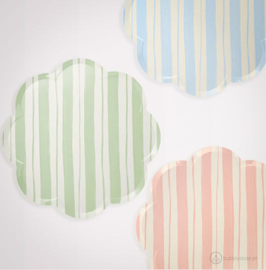 Pastel Stripes Plates