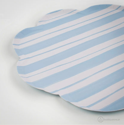 Platos De Rayas Pastel