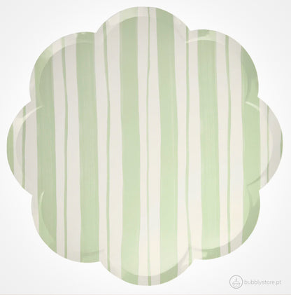 Platos De Rayas Pastel
