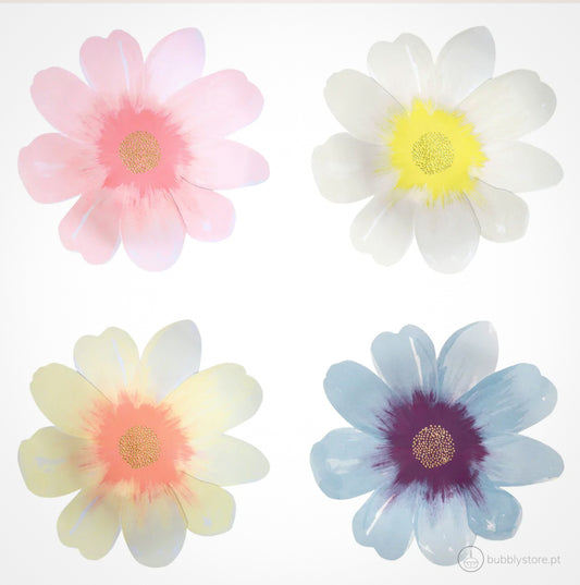 Pastel Flower Plates