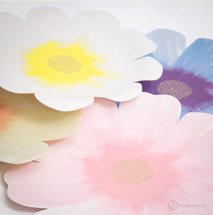 Pratos Flores Pastel