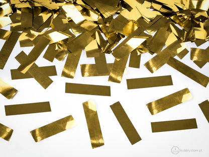 Canhão de confetis dourado para decoração de festa aniversário / ano novo / passagem de ano, com comprimento de 40cm.