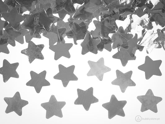 Silver Star Confetti Cannon