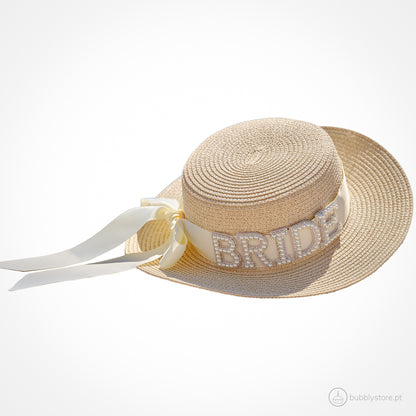 Sombrero de paja de novia