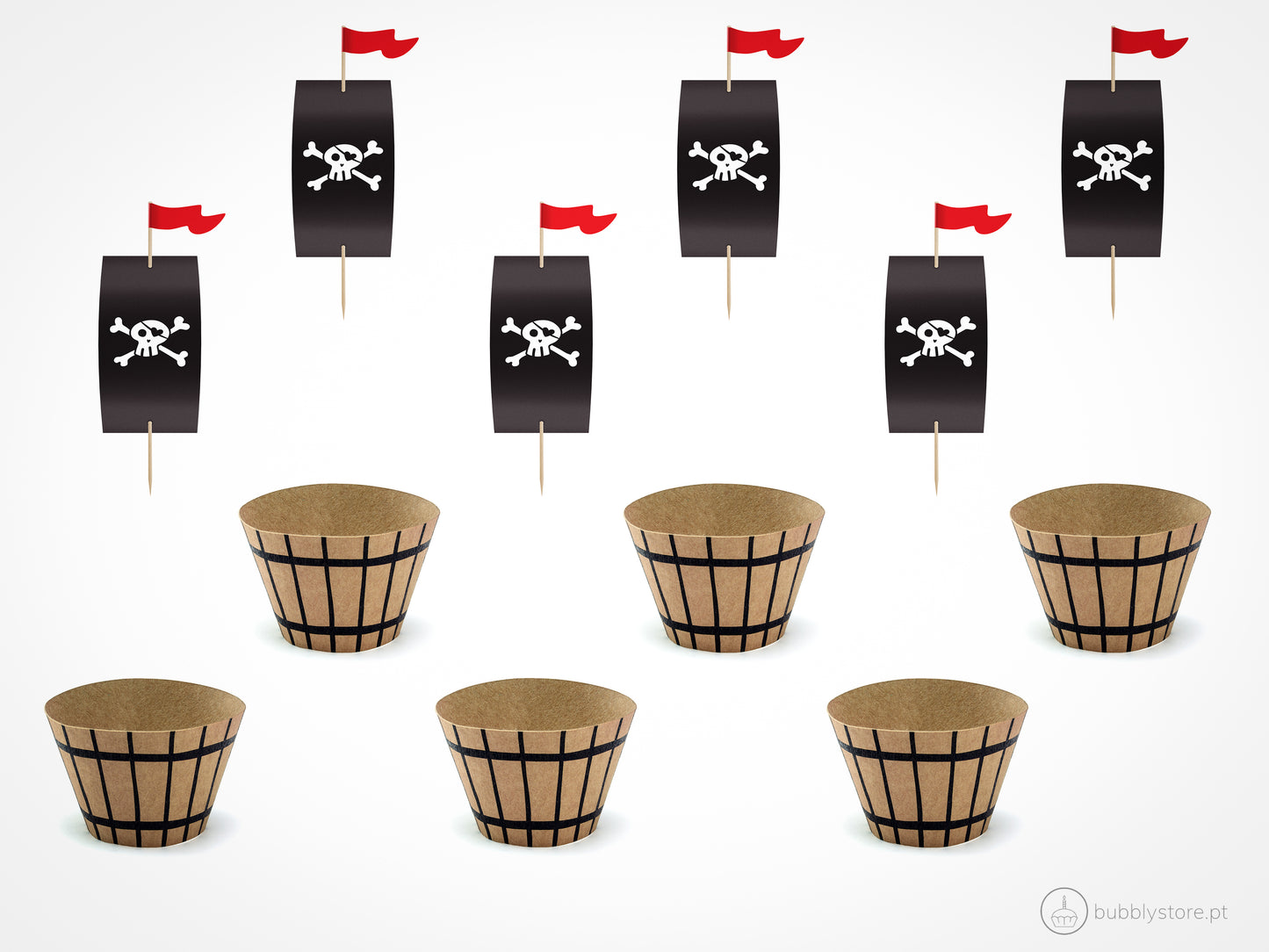Kit Cupcakes Piratas