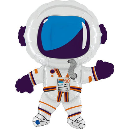 Balão em forma de astronauta, com a medida de 91cm.Apto para enchimento com hélio ou ar.Enchimento não incluído.