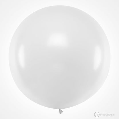Balão latex, liso acabamento pastel / mate, com 1 metro de diâmetro. Apto para enchimento com hélio. Preço por uma unidade.