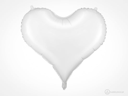 Balão Coração Branco - Bubbly