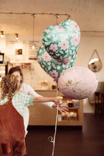 Balão Coração Floral - Bubbly