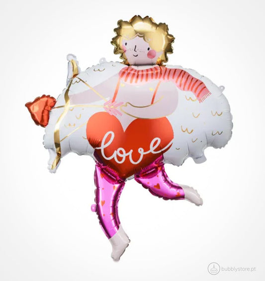 Balão em forma de cupido, com a medida de 82 X 89cm.
Apto para enchimento com hélio ou ar.
Enchimento não incluído.