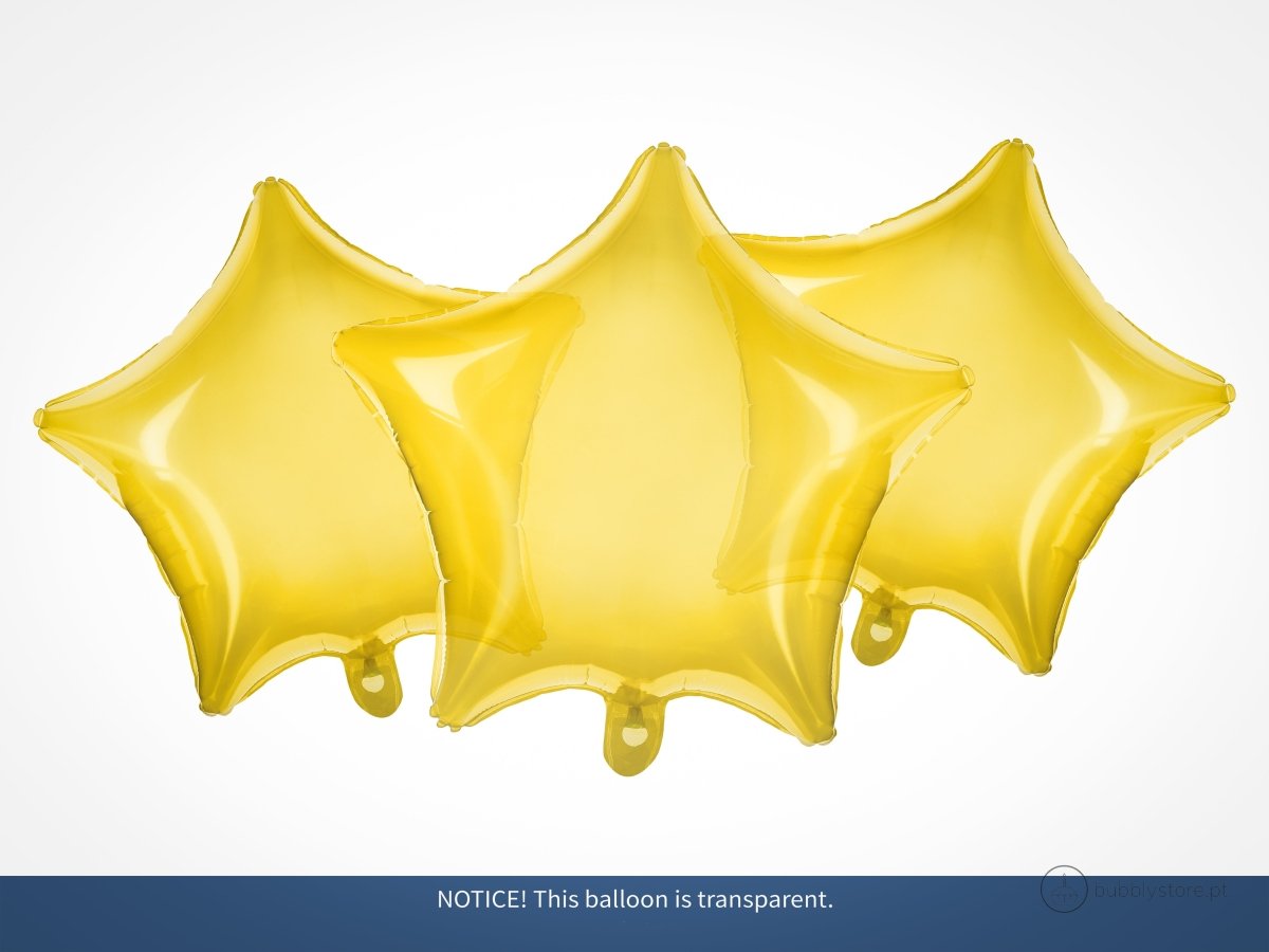 Balão Estrela Amarelo - Bubbly
