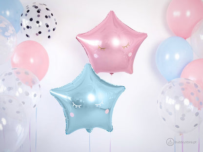 Balão Estrela Azul - Bubbly