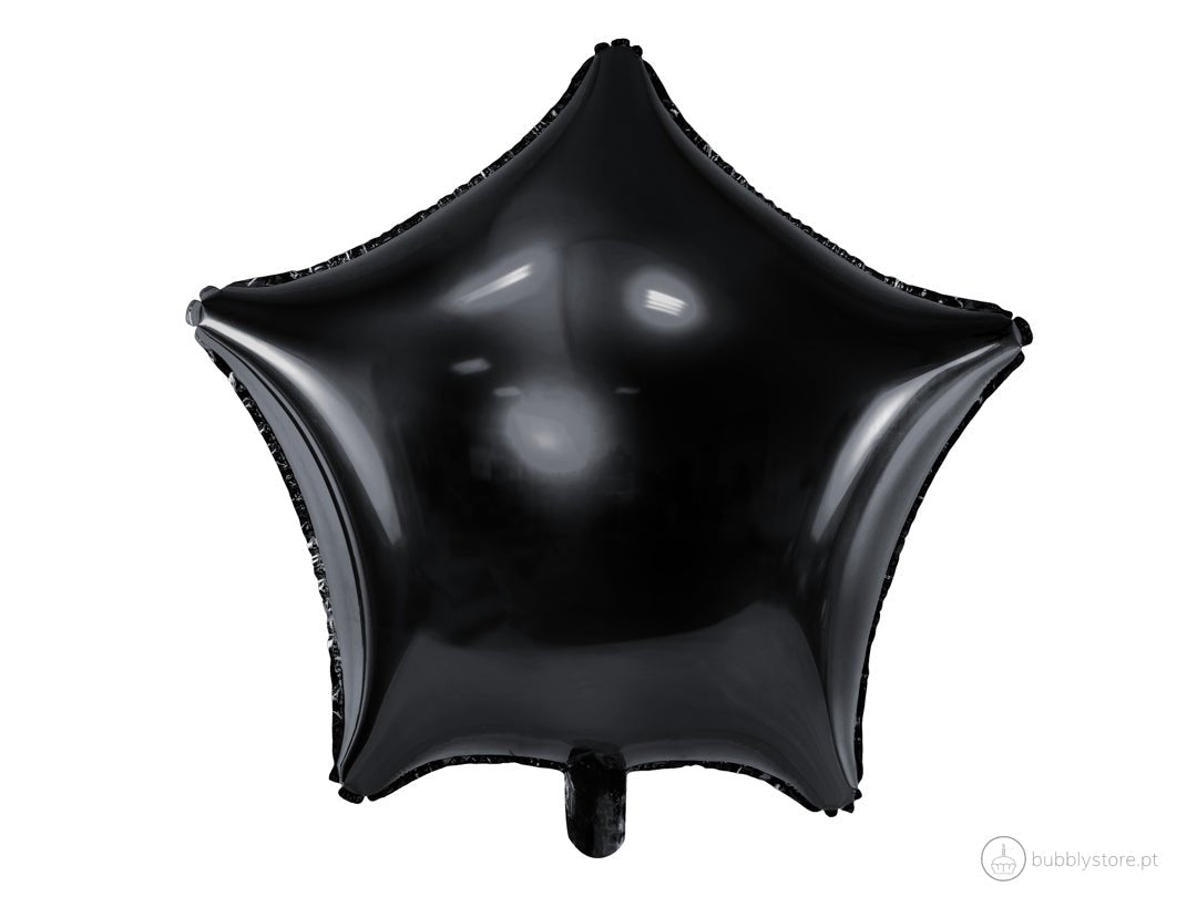 Balão Estrela Preto - Bubbly
