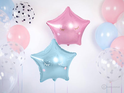 Balão Estrela Rosa Claro - Bubbly