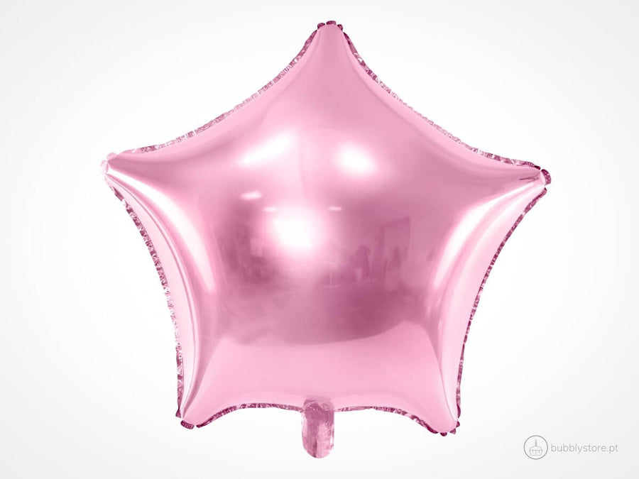 Balão Estrela Rosa Claro