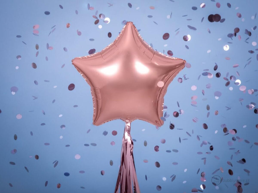 Balão Estrela Rose Gold