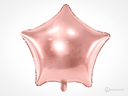 Balão Estrela Rose Gold - Bubbly