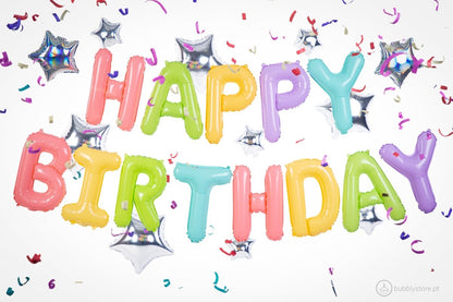 Balão Happy Birthday - Bubbly