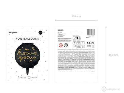 Balão Hocus Pocus Preto - Bubbly