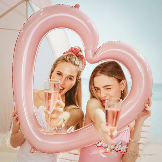 Balão Moldura Coração - Bubbly