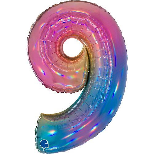 Rainbow Number Balloon
