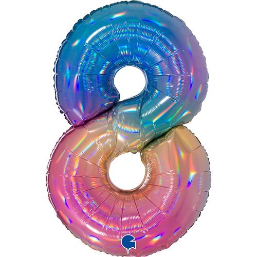 Rainbow Number Balloon
