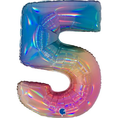 Rainbow Number Balloon