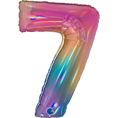 Rainbow Number Balloon