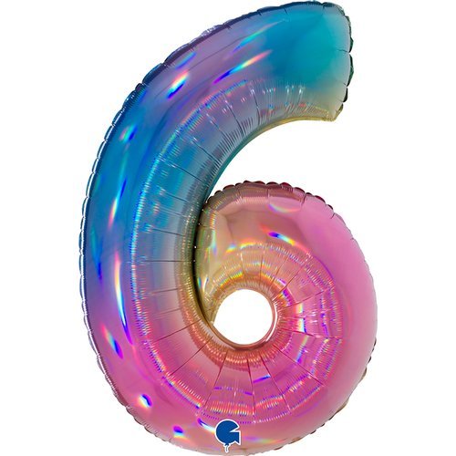 Rainbow Number Balloon