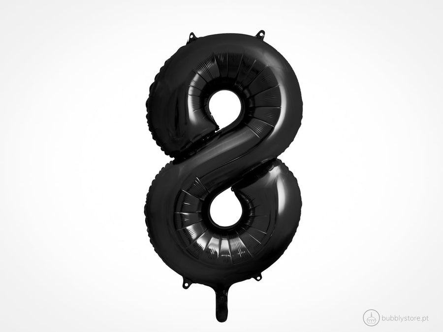 Balloon Numbers Black