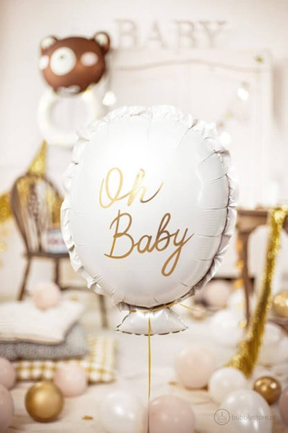Balão oh baby, com 37,5 x 53 cm após enchimento.
Apto para enchimento com hélio ou ar.
Enchimento não incluído.